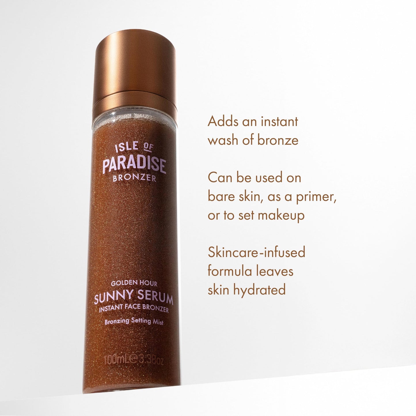 Isle of Paradise Sunny Serum Instant Bronzing Setting Mist- Golden Hour, Hydrating & Illuminating Makeup Setting Spray, Lightweight Formula, Vitamin Beauty & Personal Care Isle of Paradise