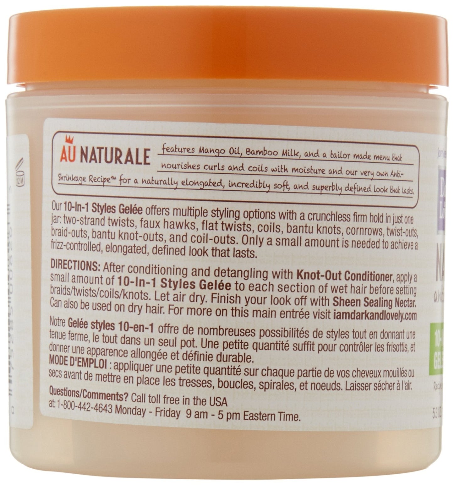 SoftSheen-Carson Dark and Lovely Au Naturale Anti-Shrinkage 10-in-1 Styles Gele, 5.3 oz Beauty & Personal Care SoftSheen