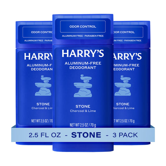 Harry's Aluminum-Free Deodorant for Men - Stone - (3 Pack) 2.5 oz - 48-Hour Odor Control - PACKAGING MAY VARY Beauty and Personal Care Harry's