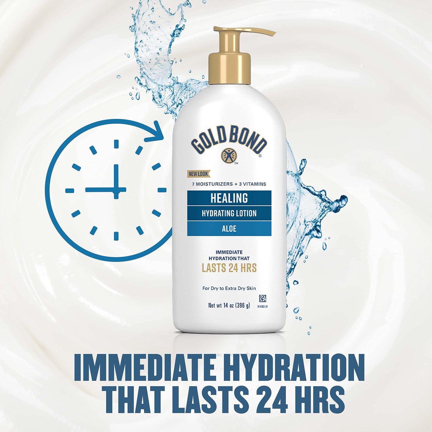 Gold Bond Healing Hydrating Lotion, 14 oz., Body Lotion with Aloe, Moisturizes, Immediate 24-Hour Hydration Beauty & Personal Care Gold Bond