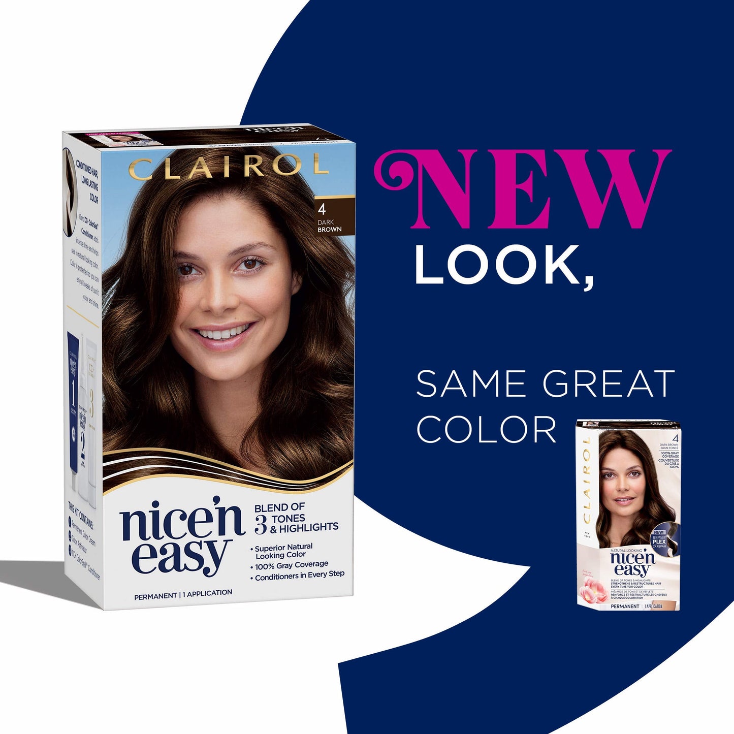 Clairol Nice'n Easy Liquid Permanent Hair Dye, 5N Medium Natural Brown Hair Color, Pack of 3 Beauty & Personal Care Clairol
