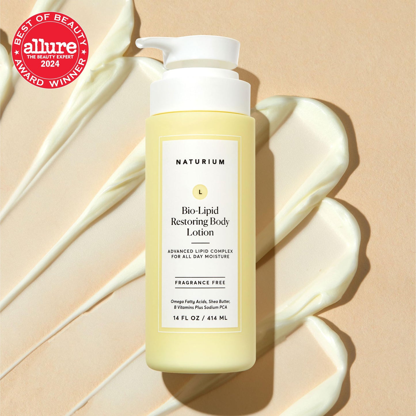 Naturium Bio-Lipid Restoring Moisturizing Body Lotion with Shea Butter, Fragrance Free, 14 oz Beauty & Personal Care Naturium