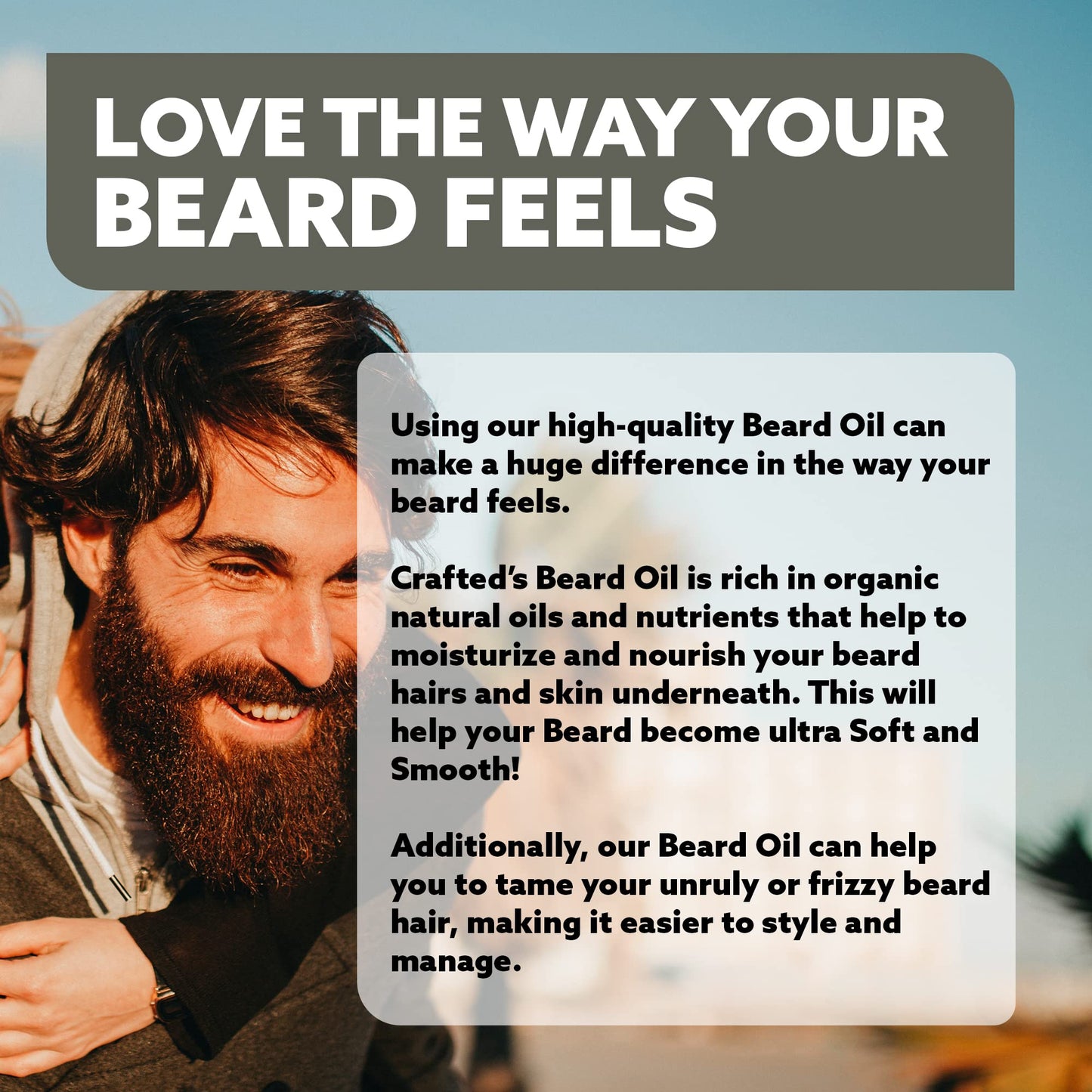 Crafted Beards Beard Oil Beard Oil Conditioner - Leave Your Beard Feeling Amazing - All Natural Ingredients - No Residue - Mustache Oil - 1oz - Made Beauty and Personal Care Crafted Beards