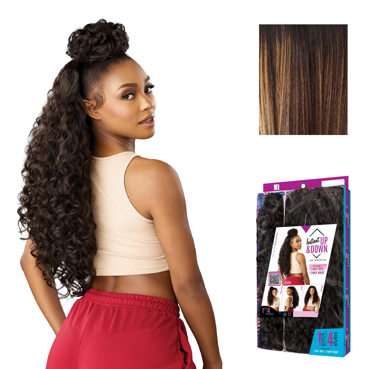 Sensationnel Instant Updown Halfwig Pony-Iud 23, BALAYAGESUNKISSED