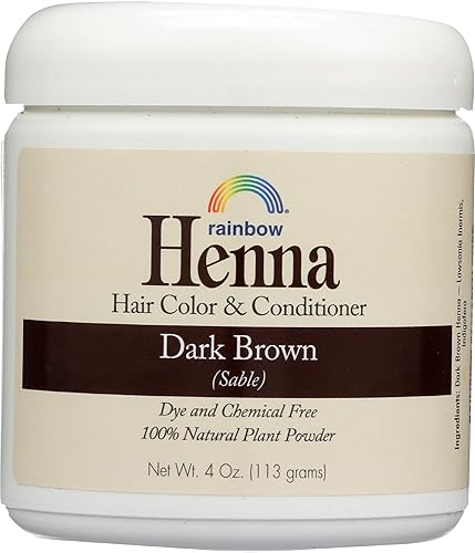 Rainbow Research Henna Hair Color and Conditioner, Dark Brown, 4 Ounce Beauty & Personal Care Rainbow Research