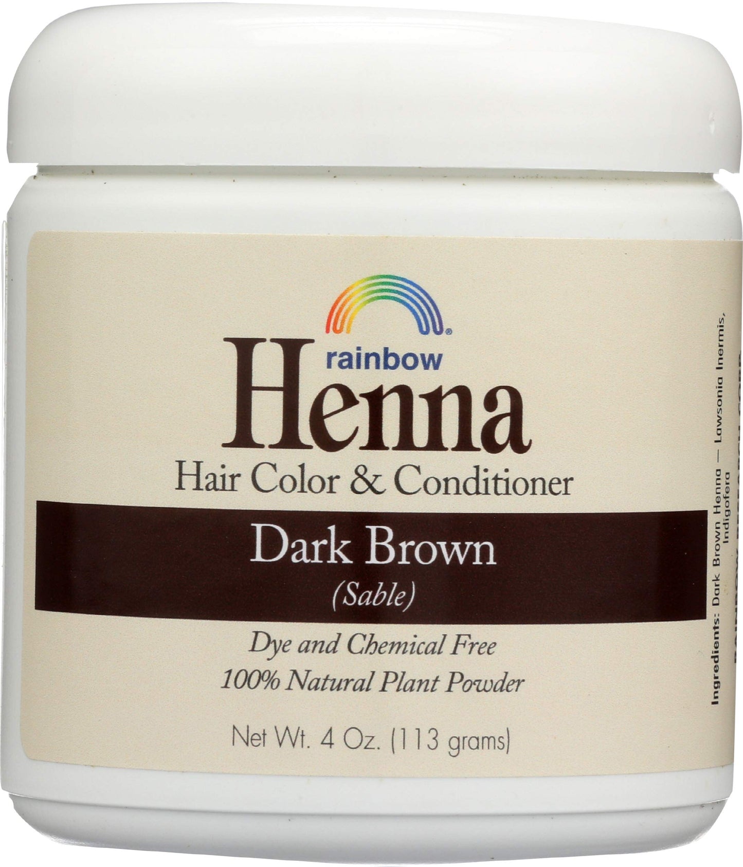 Rainbow Research Henna Hair Color and Conditioner, Dark Brown, 4 Ounce Beauty & Personal Care Rainbow Research