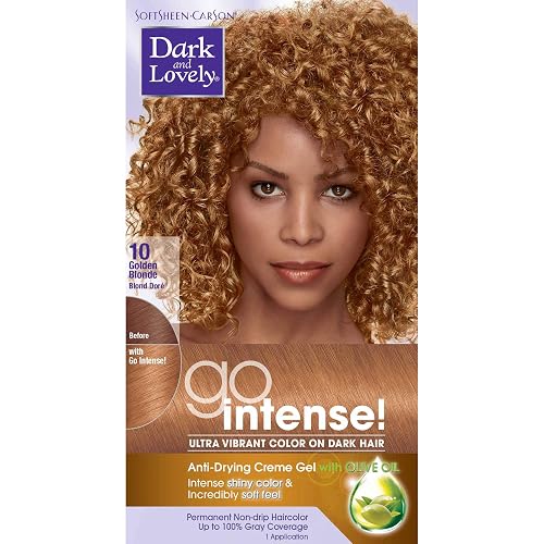 SoftSheen-Carson Dark and Lovely Go Intense Ultra Vibrant Color on Dark Hair, Golden Blonde 10 (Packaging May Vary) Beauty & Personal Care SoftSheen
