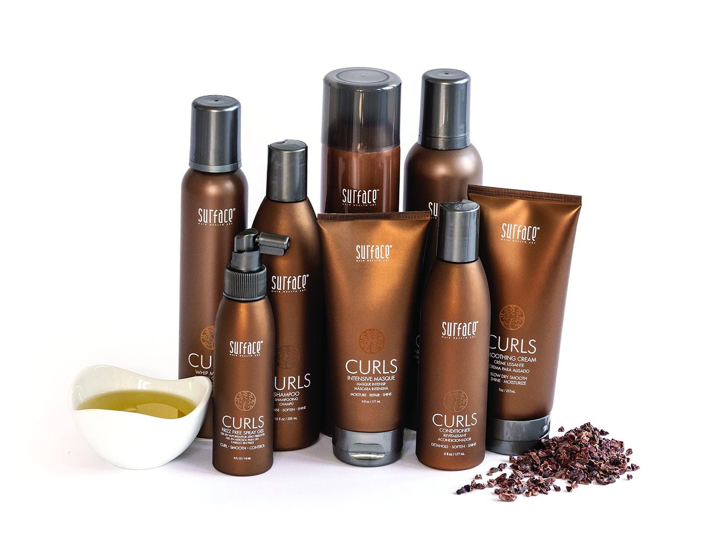 Surface Hair - Trio Box Set, Shampoo, Conditioner And Leave-In Conditioner - Defines, Adds Shine, and Provides Frizz Free Style Longevity Beauty & Personal Care SURFACE
