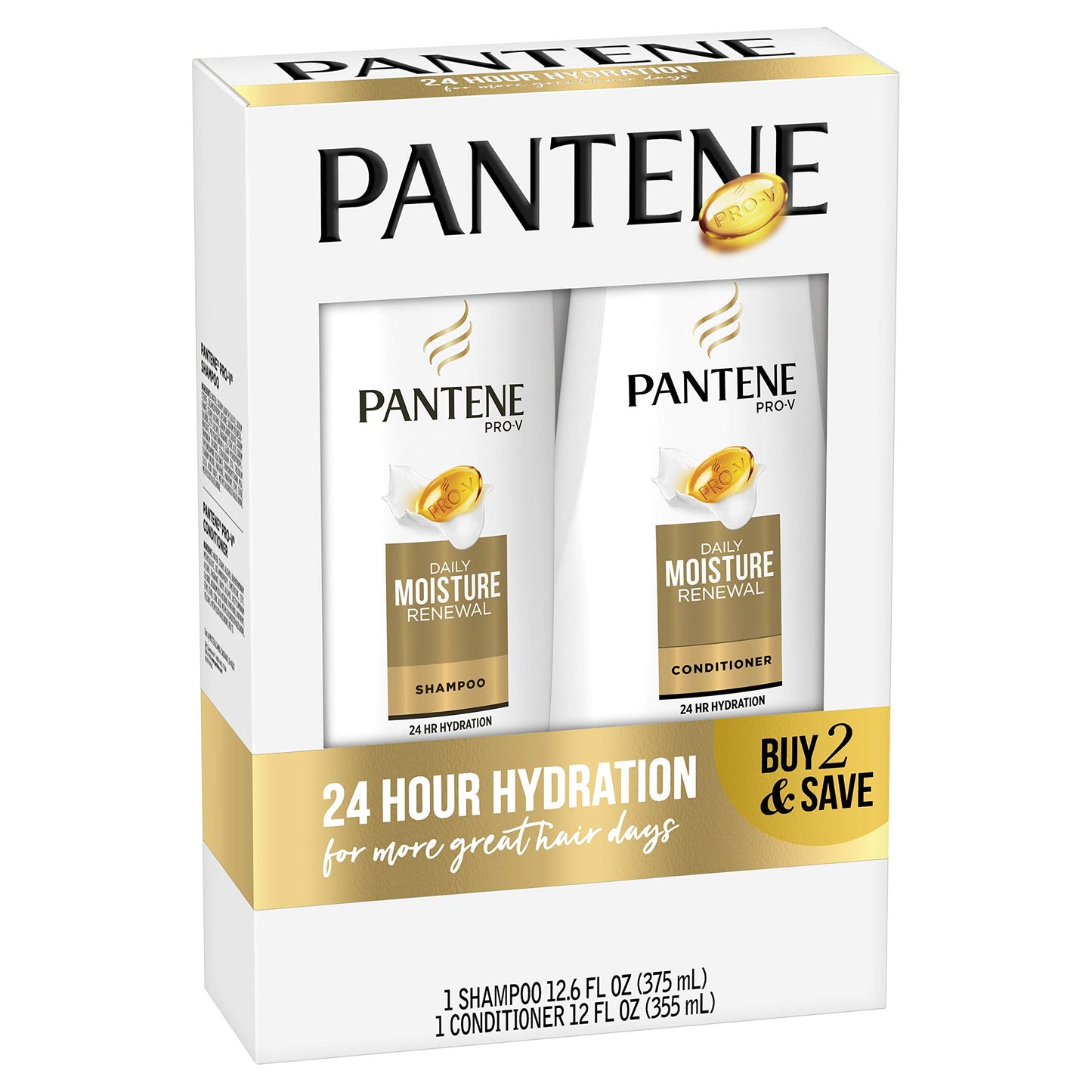 Pantene Daily Moisture Renewal Duo set, 12.6 Oz Shampoo and 12 Oz Conditioner Beauty & Personal Care Pantene