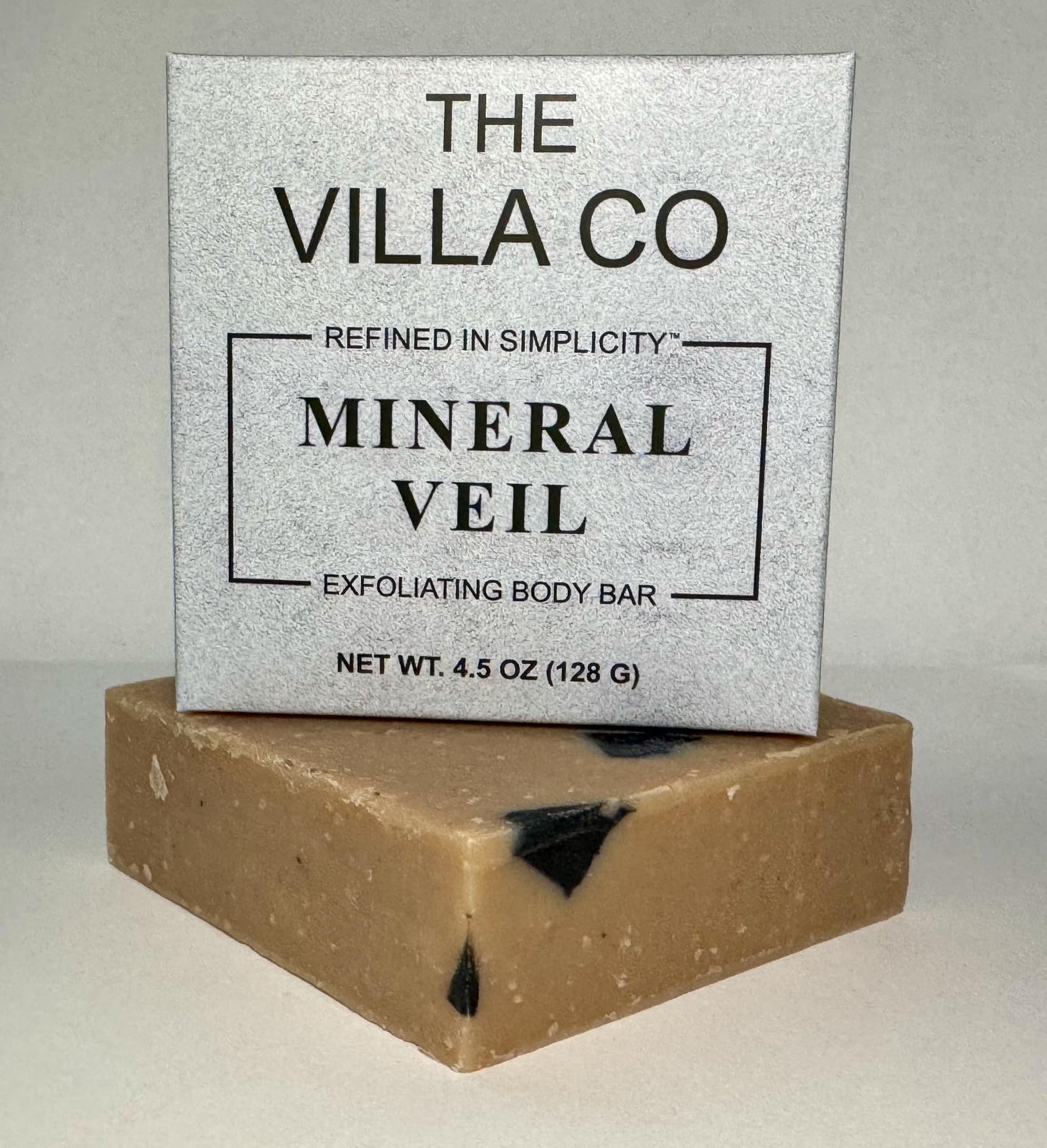 The Villa Co - Mineral Veil | 4.5oz Exfoliating Body Bar for Men | Artisan Made in USA | Natural Ingredients | Activated Charcoal | Rhassoul Clay | Beauty & Personal Care The Villa Co