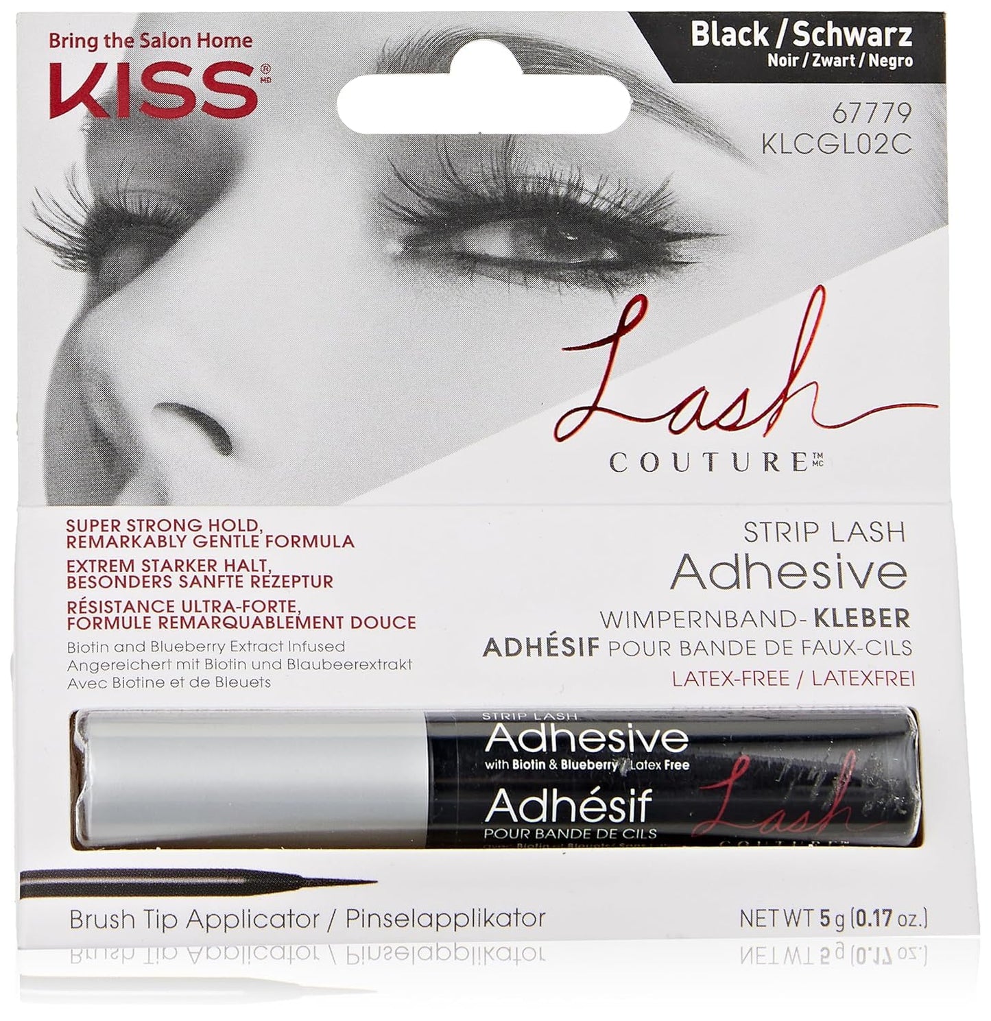 KISS Lash Couture, Lash Glue, Super Strong Strip Lash Adhesive, Black, Includes Lash Adhesive, Long Lasting Wear, Can Be Used with Strip Lashes Beauty & Personal Care KISS