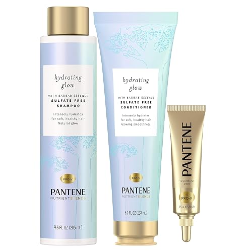 Pantene Shampoo and Conditioner Plus Hair Mask Rescue Shot Treatment with Baobab Essence/Nutrient Blends For Hydrating Glow, White Beauty & Personal Care Pantene