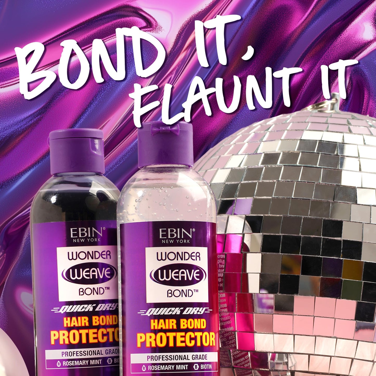 EBIN NEW YORK Wonder Weave Bond Hair Protector (Clear) 8.5 Fl Oz - Quick Dry Protective Shield for Quick Weave - Lightweight, Rosemary Mint & Biotin Beauty & Personal Care EBIN NEW YORK