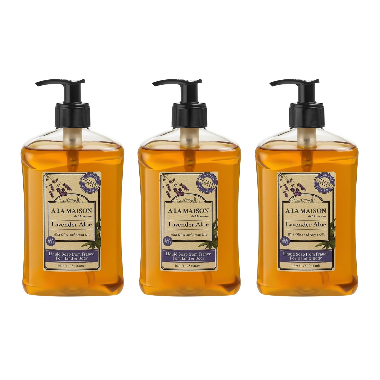 A LA MAISON Lavender Aloe French Liquid Hand Soap - Natural Hand Wash Made with Essential Oils - Biodegradable, Plant-Based, Vegan, Cruelty-Free Beauty & Personal Care A LA MAISON