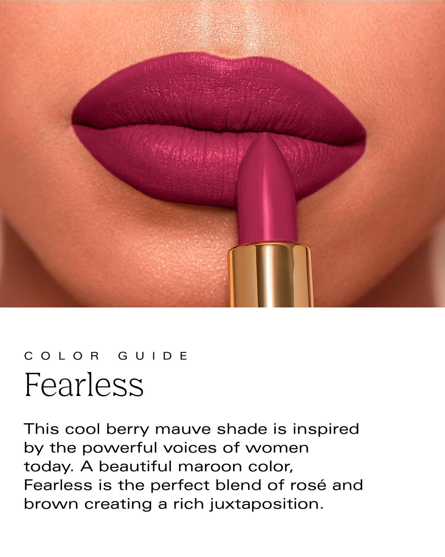 PDL Cosmetics by Patricia De León | High Powered Lipstick (Fearless) | Intensely Colored Mauve Matte Finish Lipsticks | Long Lasting Hydrating Beauty & Personal Care PDL Cosmetics