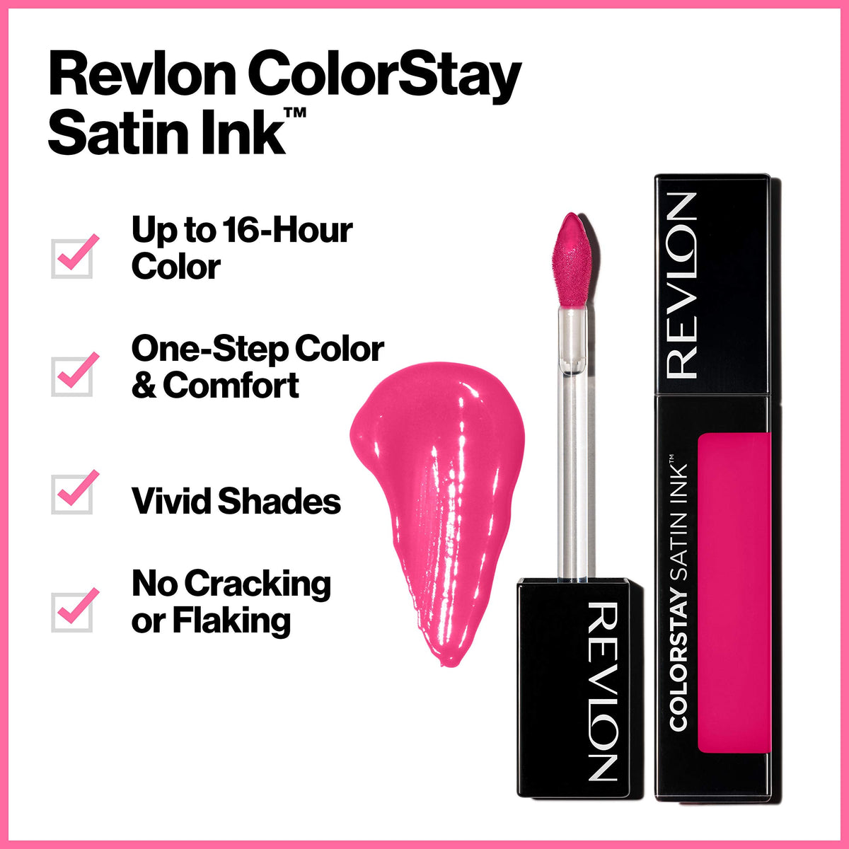 Revlon ColorStay Satin Ink Liquid Lipstick, Longwear Rich Lip Colors, Formulated with Black Currant Seed Oil, 023 Up All Night, 0.17 fl oz Beauty & Personal Care REVLON