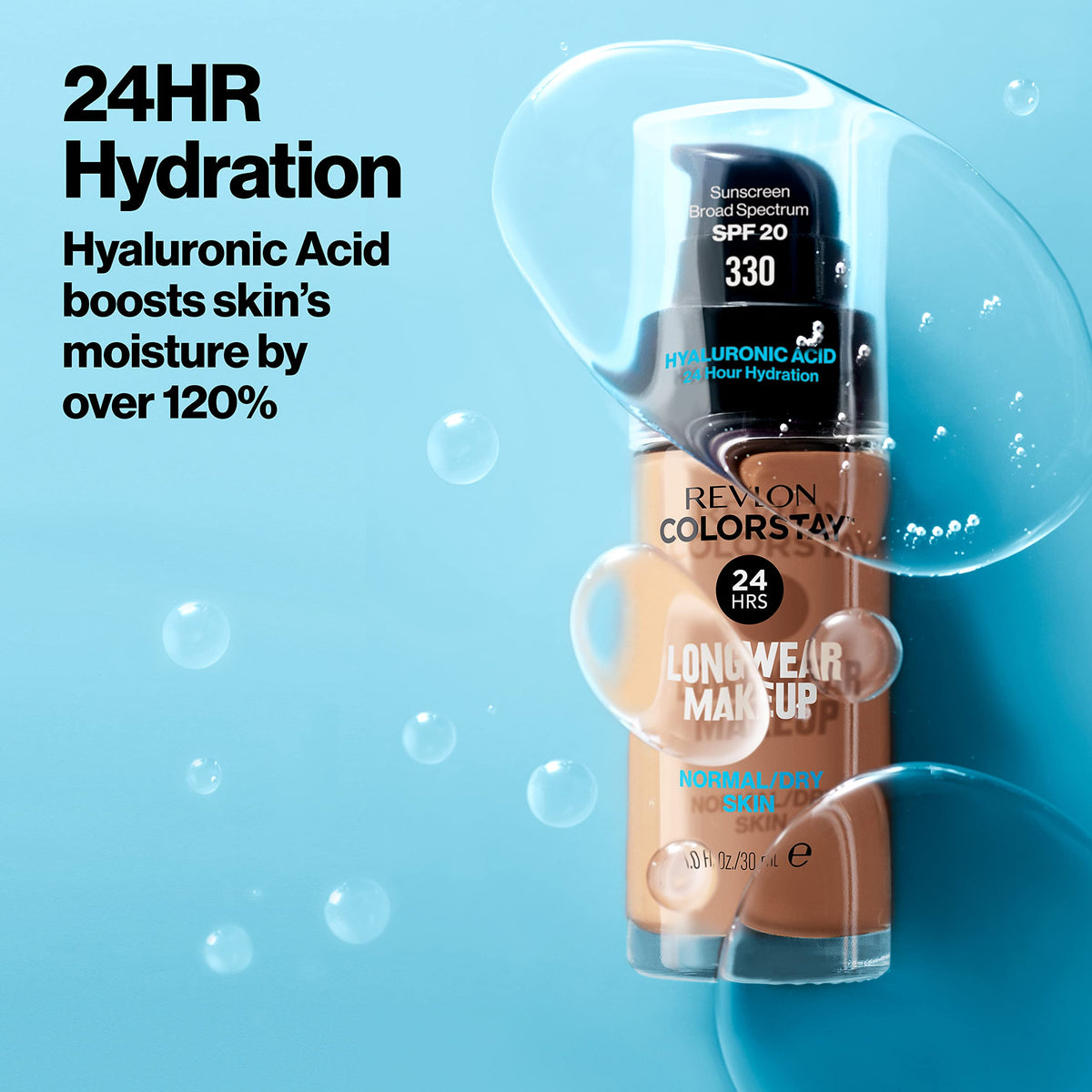Revlon Liquid Foundation, ColorStay Face Makeup for Normal & Dry Skin, SPF 20, Longwear Medium-Full Coverage with Natural Finish, Oil Free, 130 Beauty & Personal Care REVLON