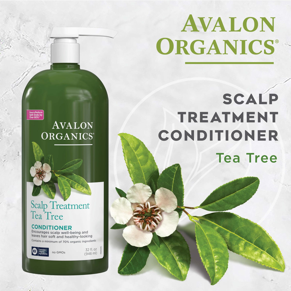 Avalon Organics Conditioner Scalp Treatment Tea Tree, 32 oz