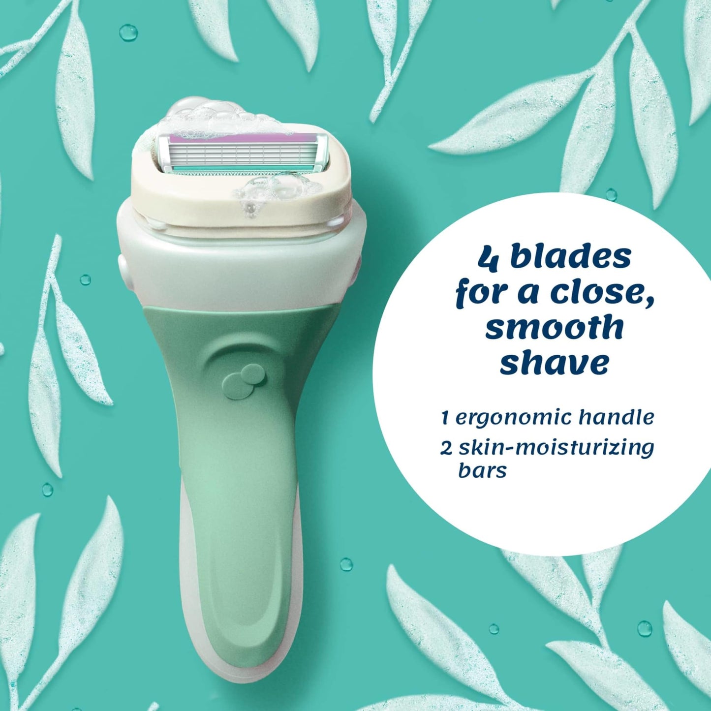 Schick Intuition Razors for Women with Sensitive Skin | 1 Razor & 4 Intuition Razor Blades Refill with Organic Aloe Beauty and Personal Care INTUITION