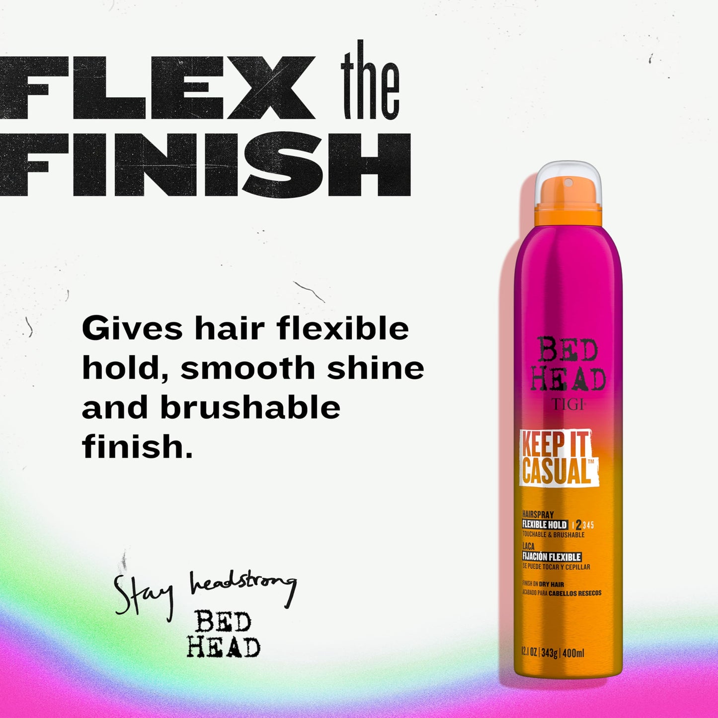 TIGI Bed Head Keep It Casual Hair Spray, Flexible Hold with Brushable Finish for Frizz and Static Control, 9.1 oz Beauty & Personal Care TIGI