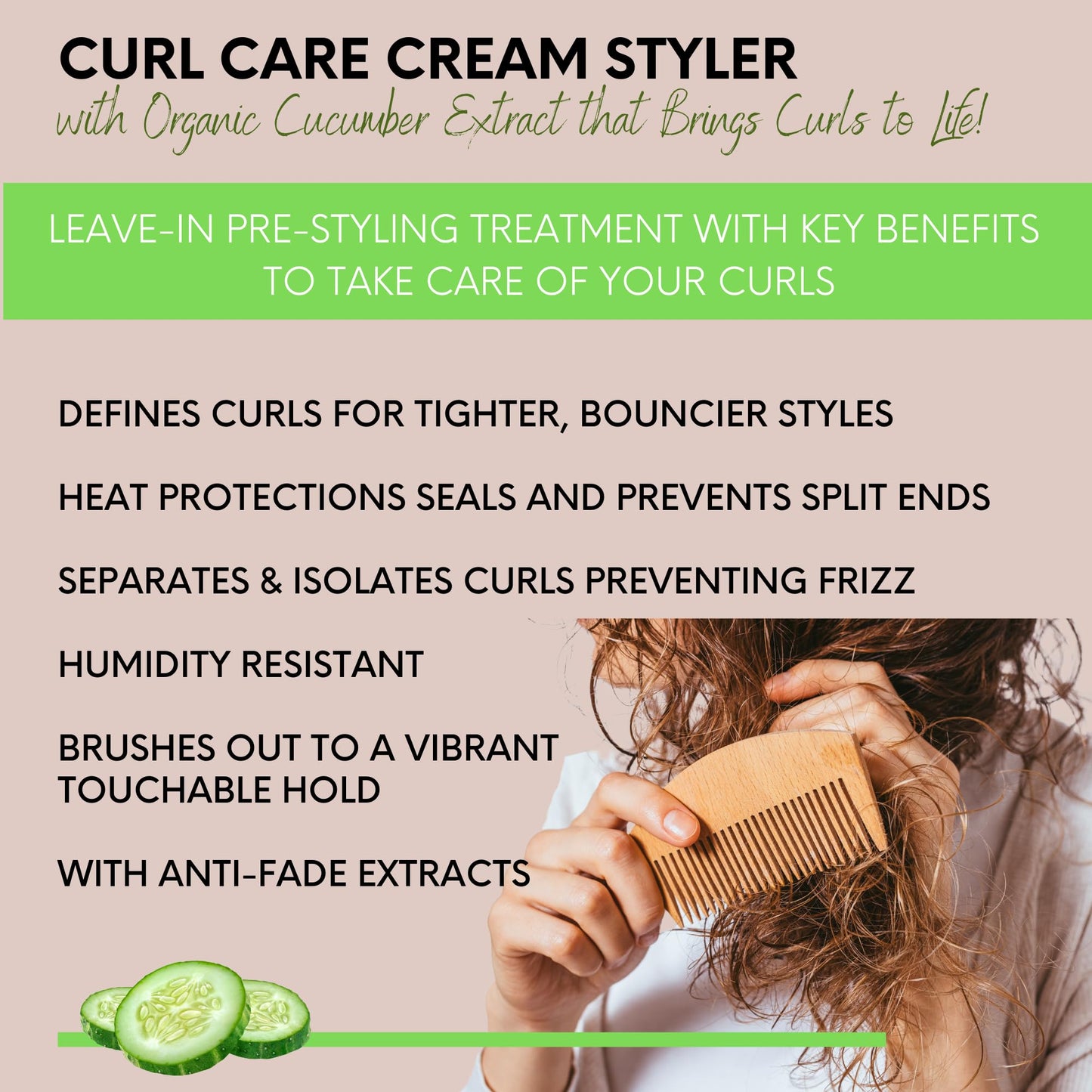 DermOrganic Curl Cream Styler - Greater Curl Separation, Bounce, Defines Curls, Tames Frizz, Humidity Control 5.1 oz Beauty & Personal Care DermOrganic
