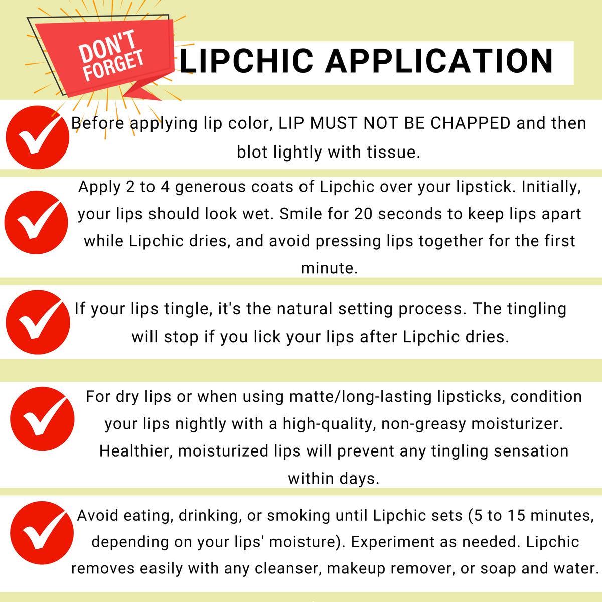 Ella International Lip Chic 6-Pack All-Day Lipstick Sealer, 0.25 oz