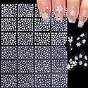 24 Sheets Snowflakes Nail Art Stickers Decals Christmas Nail Decals 3D Snowflake Self-Adhesive Nail Designs White and Sliver Winter Nail Art Supplies Beauty & Personal Care RYAOLFLY