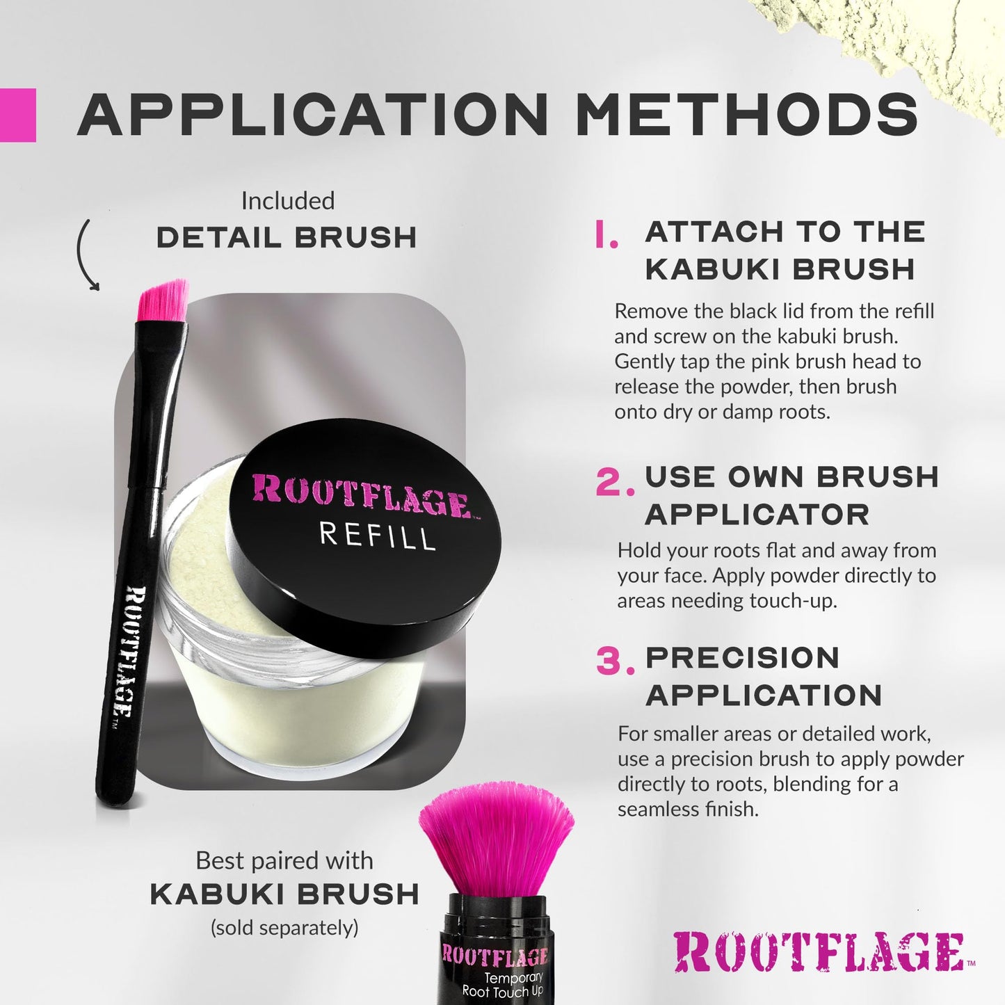 Rootflage Instant Blonde Root Touch Up - Temporary Hair Color with Thinning Hair Concealer and Brush (02 Light Blonde) Beauty & Personal Care Rootflage