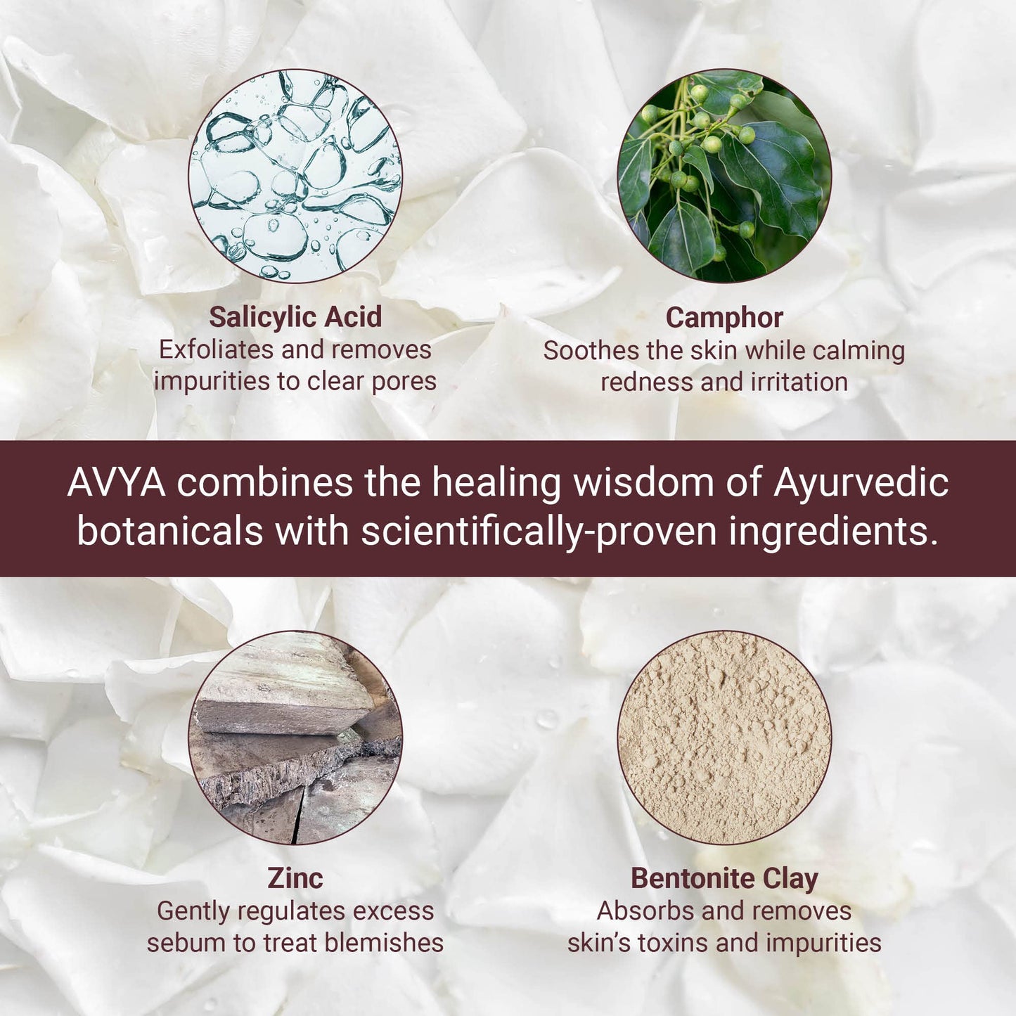 AVYA Hydroveda Essentials Daily Detox Clay Mask (1.7oz) - Bentonite Clay Treatment for Blemishes & Calming Camphor for Inflammation/Remove Impurities Beauty & Personal Care Avya Skincare