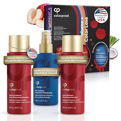 Colorproof Volume Gift Set - Volume Shampoo (8.5 Fl. Oz.), Volume Conditioner (8.5 Fl. Oz.), Pre-Tox Spray (6.7 Fl. Oz.) Beauty & Personal Care ColorProof