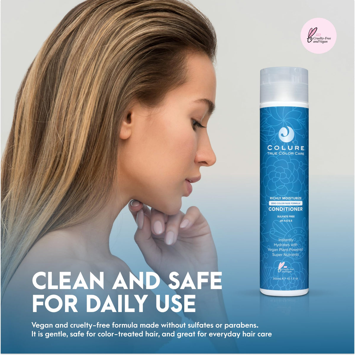 COLURE Richly Moisturize Conditioner 10 oz - Lightweight Deep Hydrating Treatment for Dry Damaged Hair Color Care