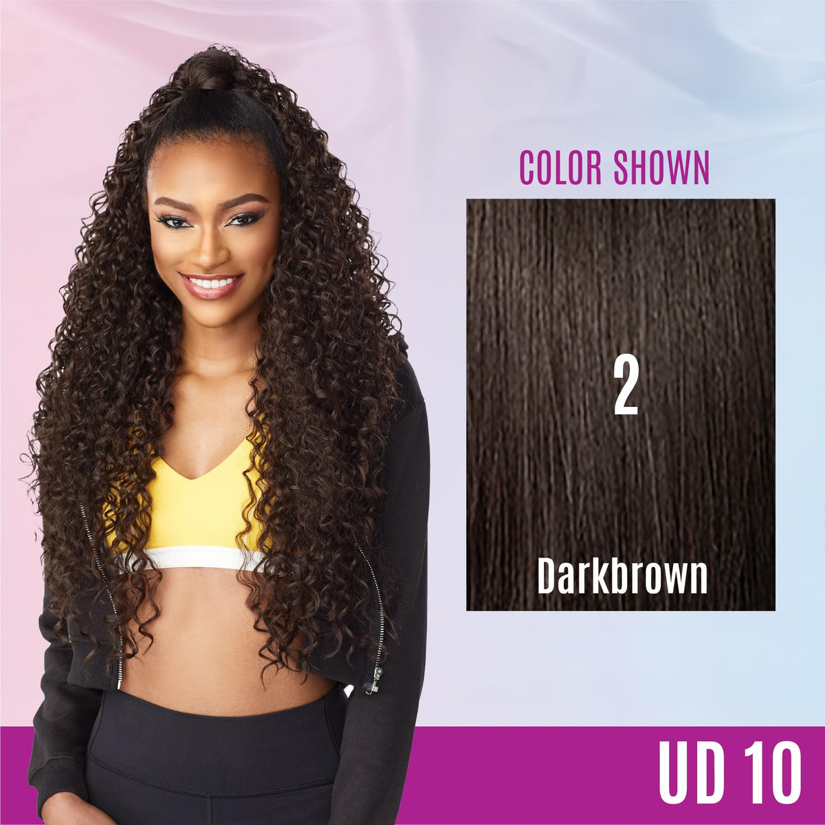 Sensationnel Instant Updown Halfwig Pony-Iud 10, 2 DARKBROWN