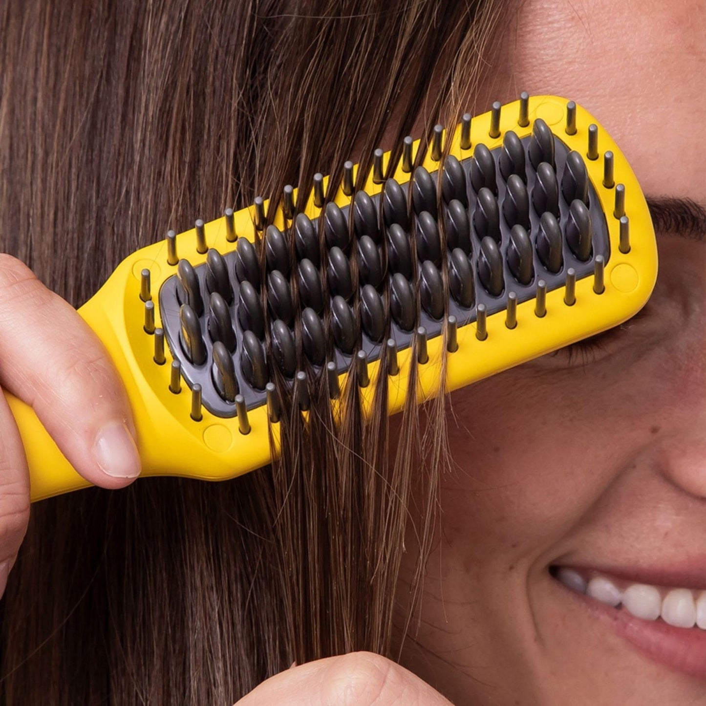 Drybar The Baby Brush Crush Mini Heated Straightening Brush, Corded Electric, Yellow Beauty & Personal Care Drybar