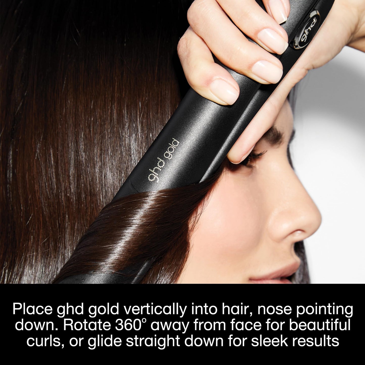 ghd Gold Styler - 1” Ceramic Flat Iron Hair Straightener - Dual-Zone Technology for Sleek Styles, Curls and Waves - 25s Heat-Up, 365ºF Safer Styling Beauty & Personal Care ghd