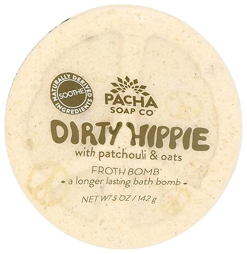 PACHA SOAP Dirty Hippie Froth Bomb, 5 OZ Beauty & Personal Care Pacha Soap Co