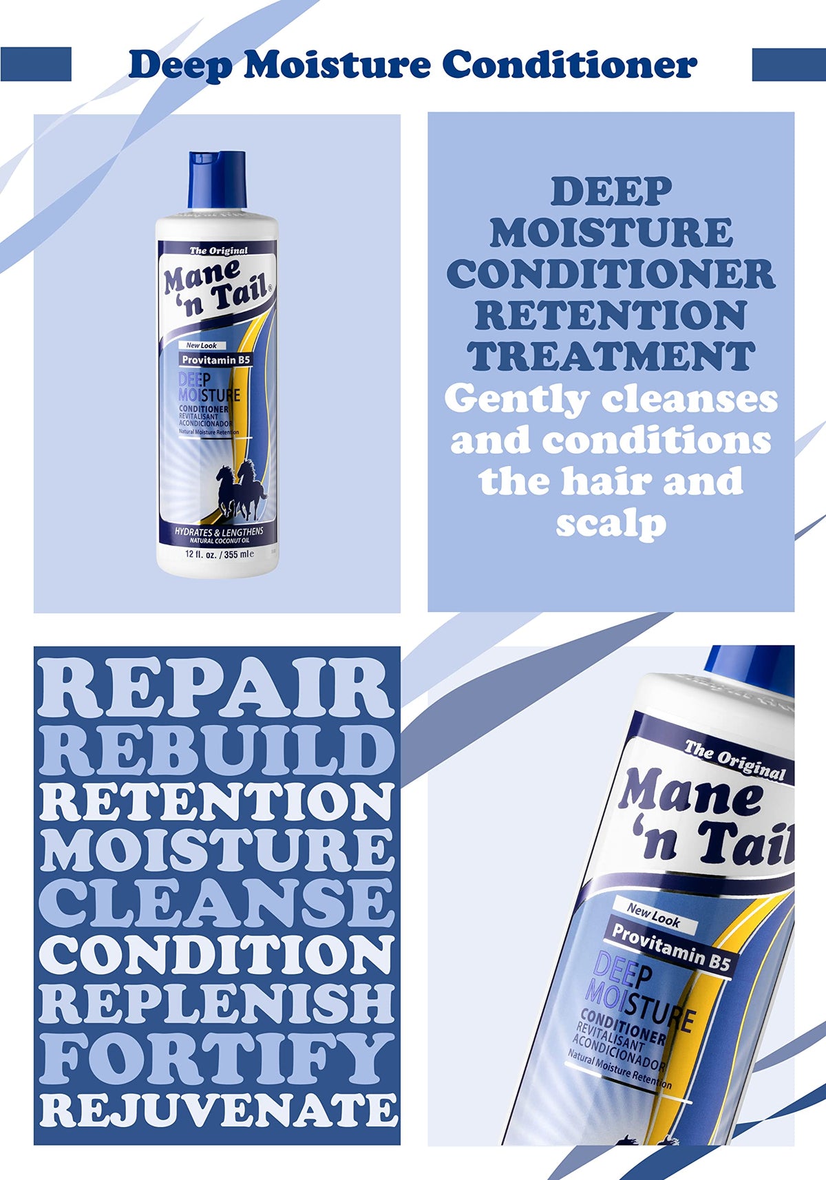 Mane 'n Tail Deep Moisturizing Conditioner for Dry, Damaged Hair 12 oz (TOMAN004) Beauty & Personal Care Mane 'n Tail