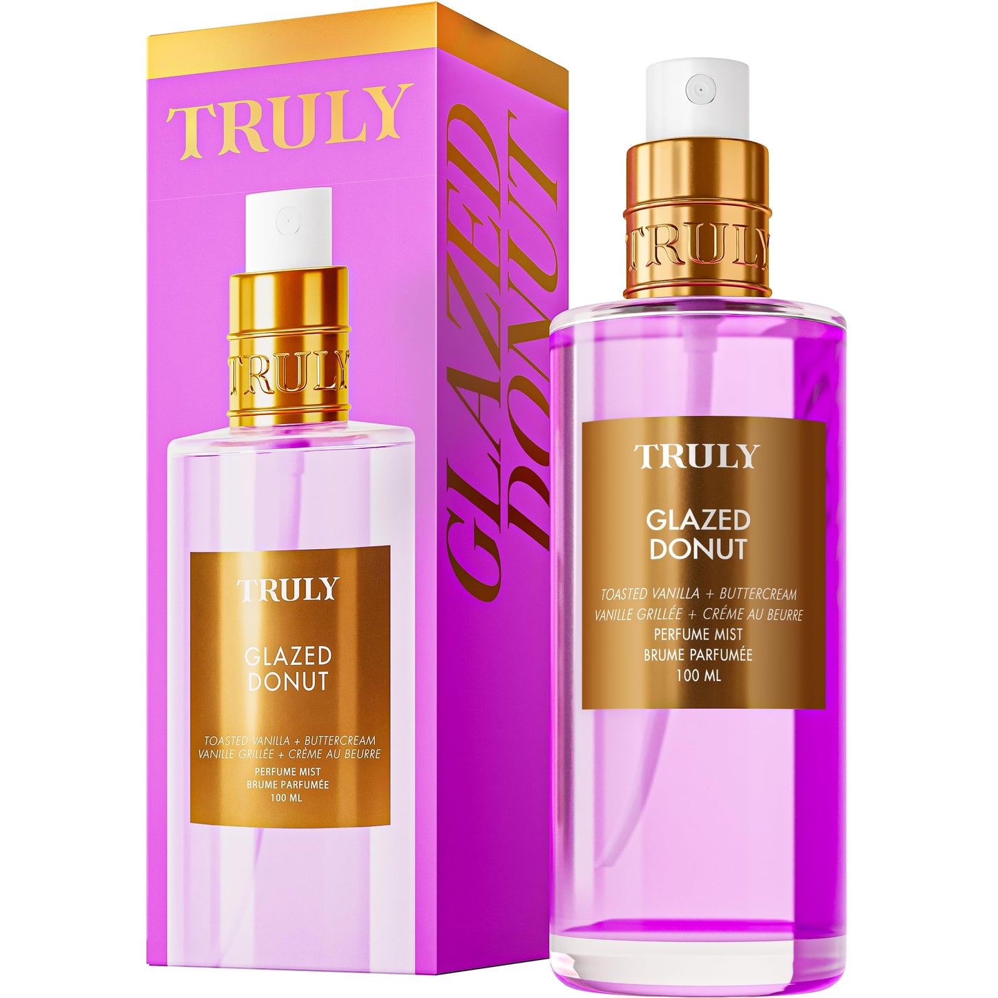 Truly Beauty Glazed Donut Perfume Mist | Toasted Vanilla & Whipped Buttercream Body Spray | Long-Lasting, Layerable Gourmand Fragrance Beauty & Personal Care Truly