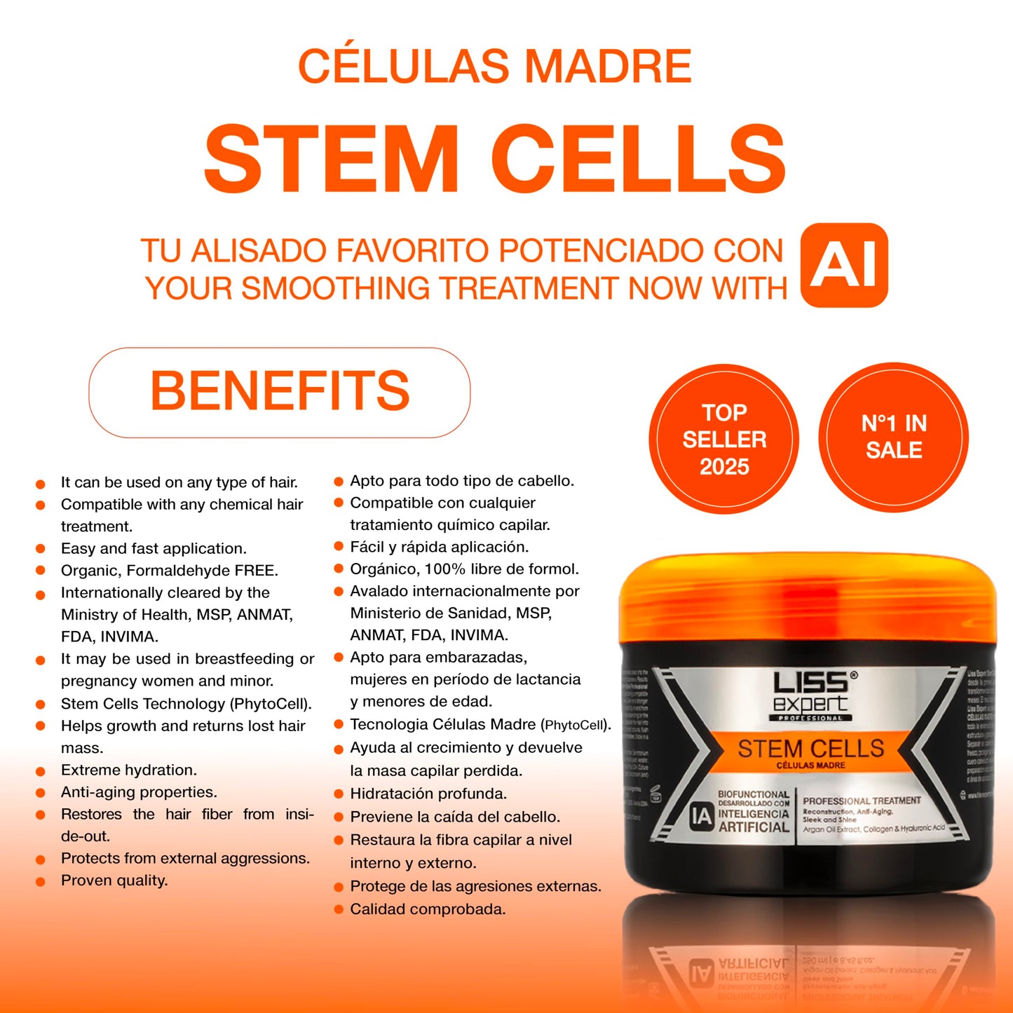 Liss Expert Profesional Stem Cells Hair Smoothing Treatment Kit with Titanium Flat Iron DEAL (500 ml Complete kit) Beauty & Personal Care Liss Expert Professional