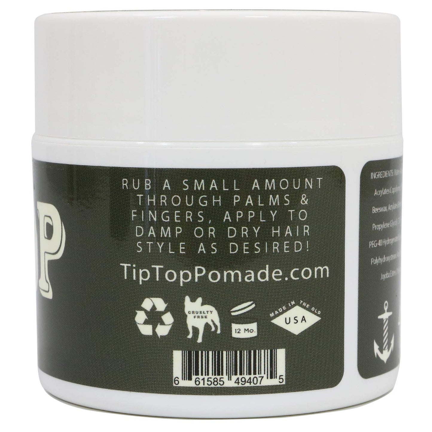 Tip Top Matte Water Based Strong Hold Pomade 4.25oz Pack Of 3 Beauty & Personal Care TipTop