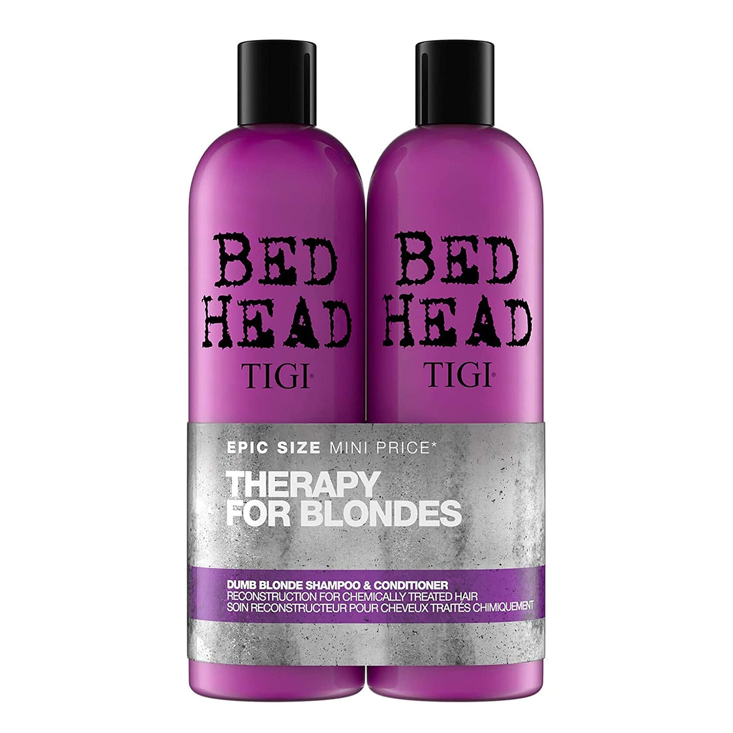 Bed Head by TIGI Dumb Blonde Restoring Shampoo and Conditioner Duo for Damaged Blonde Hair, 25.36 fl oz Beauty & Personal Care TIGI