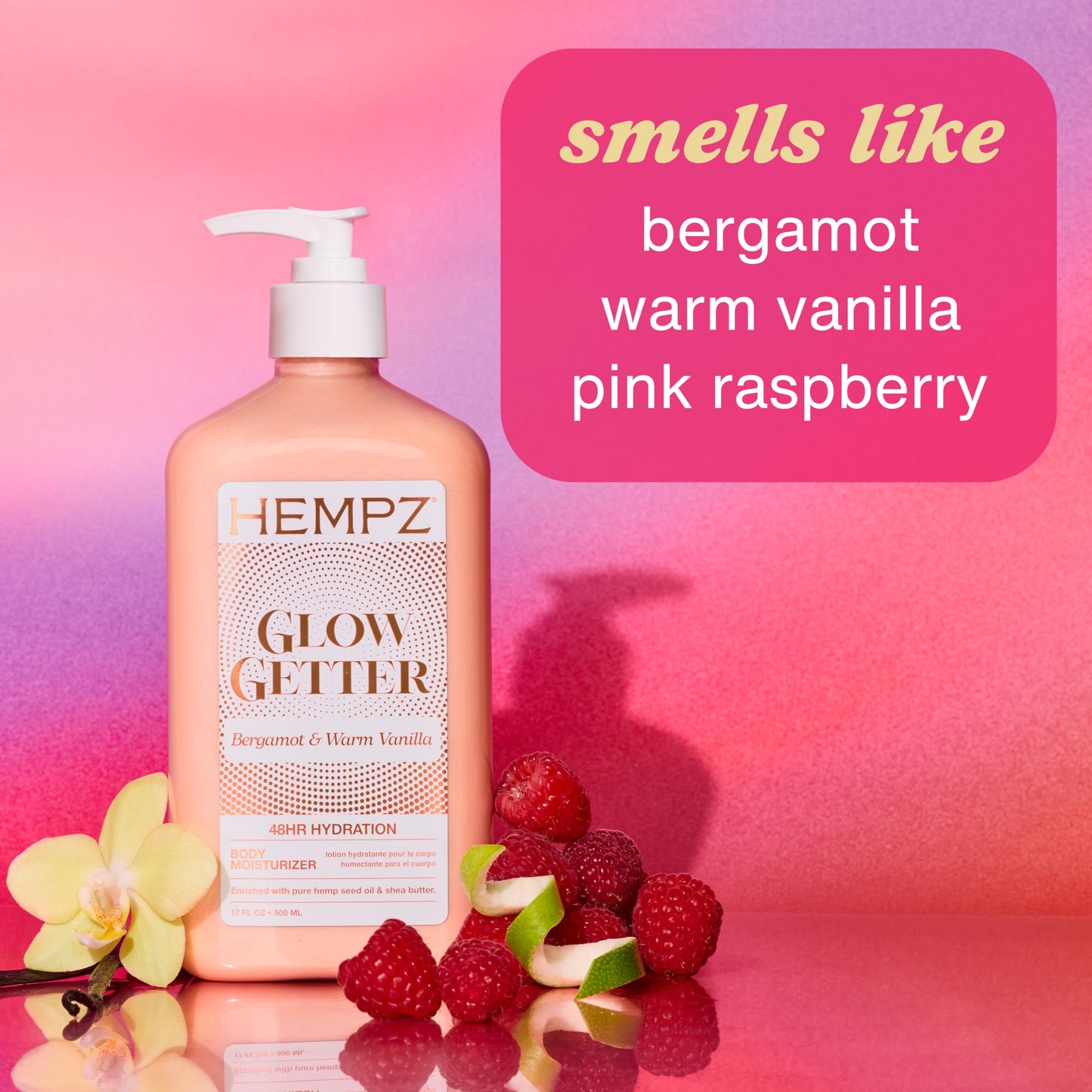 Hempz Glow Getter Body Lotion, Hydrating Moisturizer with Shimmer, 17 oz. Beauty & Personal Care Hempz