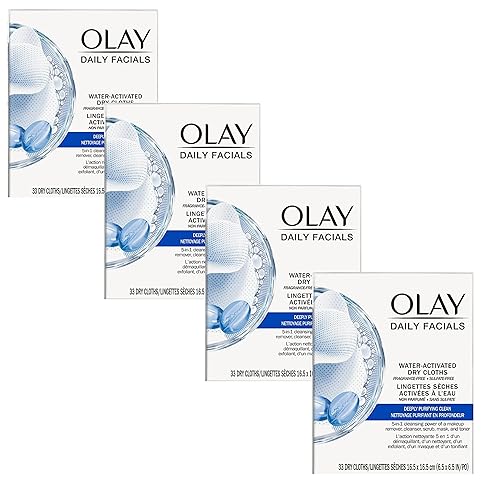 Olay Daily Deeply Clean 2-in-1 Water Activated Cleansing Face Cloths 33ct (Pack of 4) Beauty & Personal Care Olay