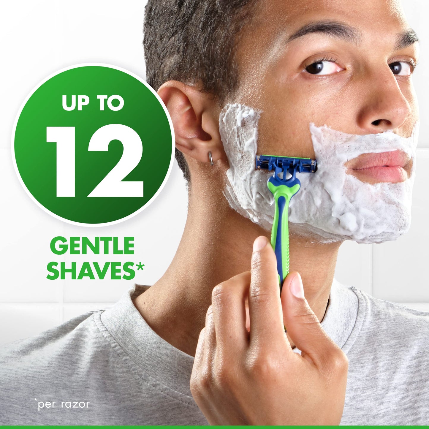 Gillette Sensor3 Sensitive Men's Disposable Razor, 4 Razors Beauty and Personal Care Gillette