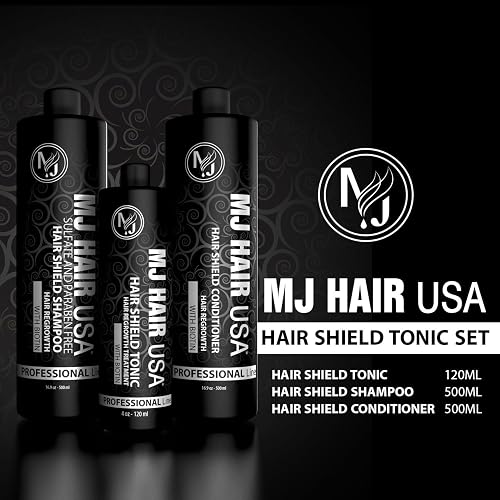 MJ HAIR USA Hair Regrowth Treatment Set (Shampoo, Conditioner, Tonic) - Unisex-Adults - Black - Unscented - Women - Female Beauty & Personal Care MJ HAIR USA