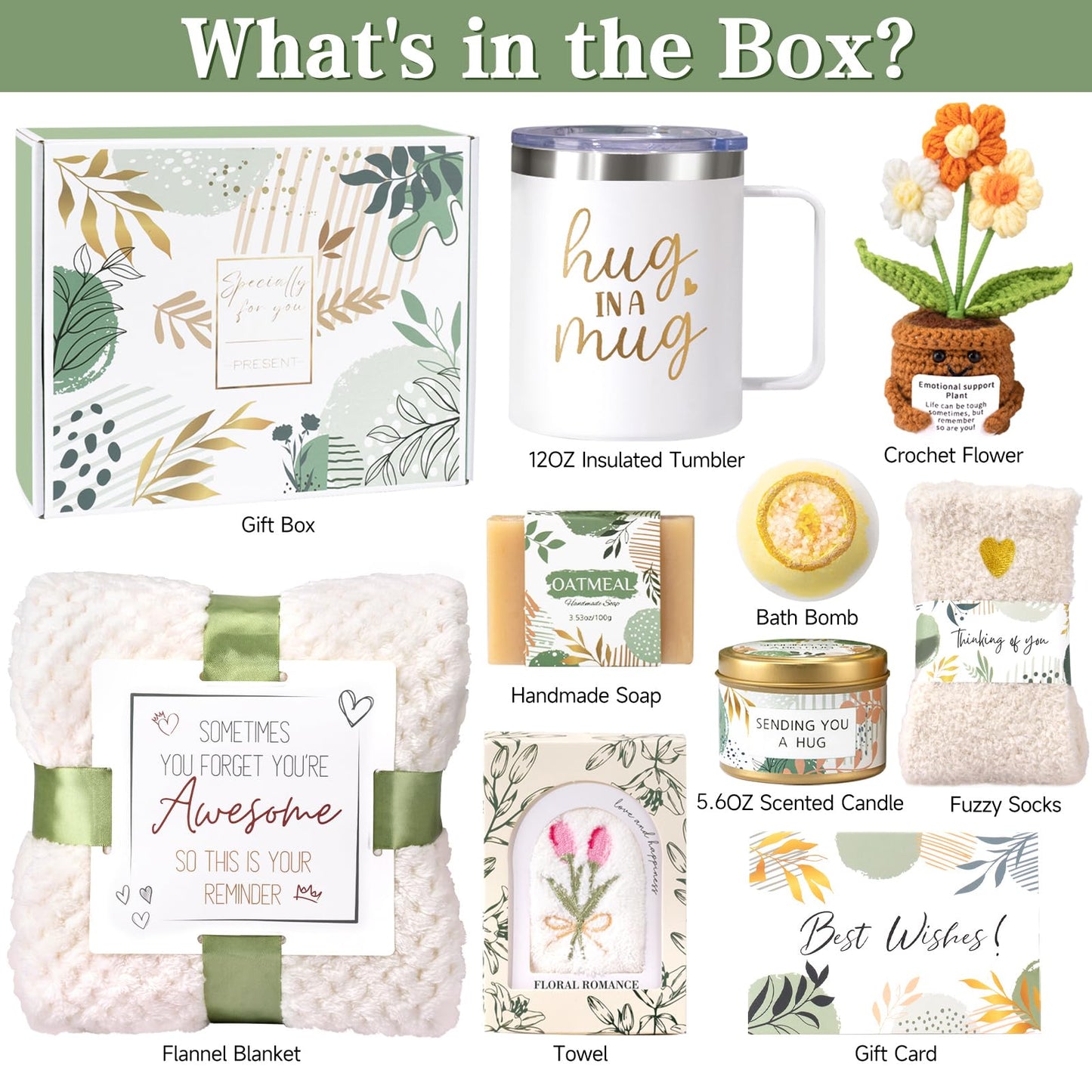 Get Well Soon Gift Baskets for Women, Sending Warmth Gift, Self Care Gifts, Spa Care Package After Surgery Inspirational Thinking of You Sympathy Beauty and Personal Care Victdom