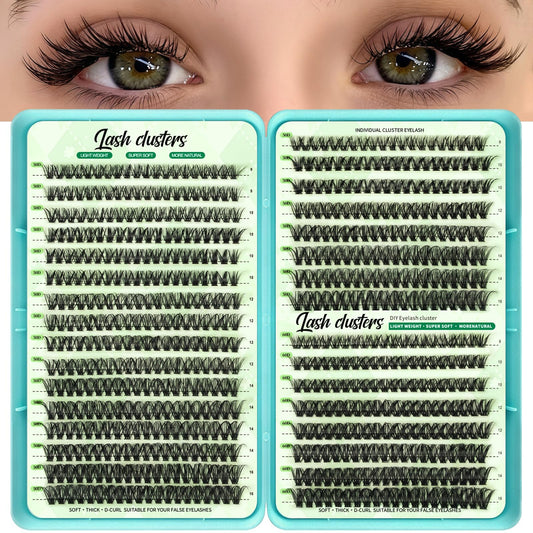Wispy Lash Clusters D Curl eyelash clusters Natural Look Eyelashes 9-16mm Beauty and Personal Care Aisniec Default Title