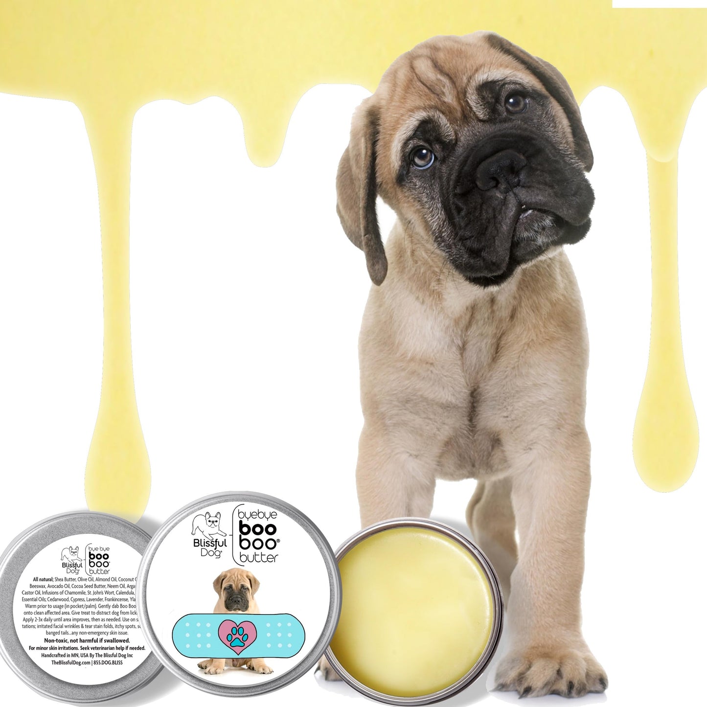 The Blissful Dog 2 oz TIN Bullmastiff Booboo Butter Beauty and Personal Care The Blissful Dog
