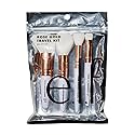 e.l.f. Rose Gold Travel Brush Kit, On The Go, Flawless, Versatile, Soft, Synethic, Conceals, Blends, Highlights, Shades, Contours, Sculpts, Defines Beauty & Personal Care e.l.f.