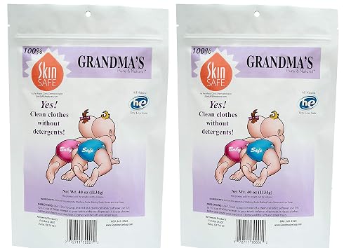 Grandmas Pure & Natural All Natural Laundry Soap, White, Unscented, 40 Ounce (Pack of 2) Beauty & Personal Care GRANDMA'S PURE & NATURAL