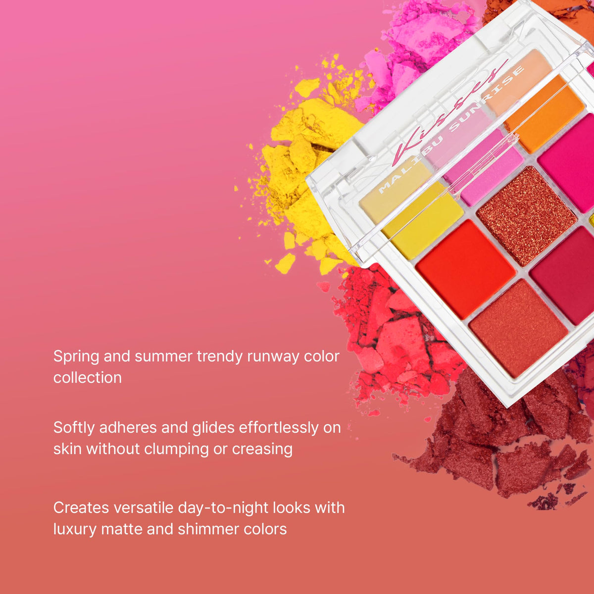 Ruby Kisses Eyeshadow Palette Highly Pigmented Eye Makeup 9 Shades Matte Shimmer Metallic Eyeshadow Palette (Malibu Sunrise) Beauty & Personal Care Ruby Kisses
